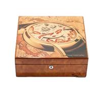 NJIEzhao Coffret à Montres Bois Massif Boîtes de Rangement Montres en Bois à 8 Fentes, vitrine Solide avec Serrure for Femmes(8-Color 2)