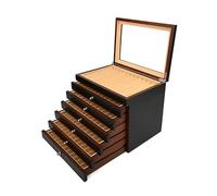 NJIEzhao Coffret de rangement et présentoir en bois laqué for stylos-plumes (capacité : 12/23/34/78 stylos) rangement feutre(Color 6)