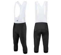 NJIEzhao Cycliste Homme Tout Noir été Cyclisme Cuissard Respirant vélo Cyclisme Pantalon 3/4 vélo Shorts Hommes vélo 7 Points Pantalon séchage Rapide(Black H Shorts,S)