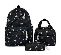NJIEzhao Ensemble de 3 Sacs à Dos d'école avec boîte Lunch et Trousse Crayons for Adolescentes Femmes Genérico Juego de 3 mochilas(Style 3)