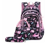 NJIEzhao Ensemble de Sacs à Dos d'école Grande capacité for Les collégiens, Sac bandoulière Double, Ensemble Trois pièces Genérico Juego de 3 mochilas(Color 1)