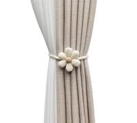 NJIEzhao Flower Curtain Strap Woven Drawstring Rope Cartoon Buckle Tassel Tieback Embrasses en Corde pour Rideaux(Beige C)