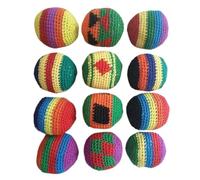 NJIEzhao Footbag tricoté Main Crochet Juggle Balls for Soft Handwoven Knitted Sacks for Skill Building Outdoor Play(2pc Random)