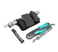 NJIEzhao Laisse rétractable Mains Libres for Chien avec Ceinture réglable for 1/2 Chien for la Course, la Marche, la randonnée Harnais Chien(Black for 1 Dog)