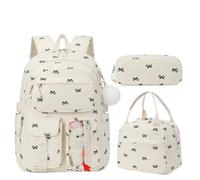 NJIEzhao Lot de 3 Sacs d'école orthopédiques en Velours côtelé for Filles et Enfants, for Ordinateur Portable 15,6 Pouces Genérico Juego de 3 mochilas(Color 3)