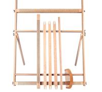 NJIEzhao metier a Tisser Kit de Grand métier à Tisser for débutants avec Support Tapisserie Art Mural tissé la Main Métier Cadre Tissage Outils Tricot(Large Size Wood)