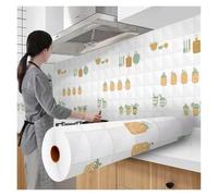 NJIEzhao Papier peint cuisine hydrofuge Autocollant résistant à l'huile for cuisinière de cuisine, papier peint imperméable et aux hautes températures, décoration(Color 28,5mx60cm)