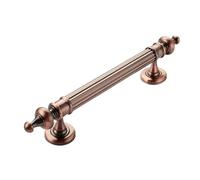 NJIEzhao Poignée pour Porte en Verre La porte de chambre à coucher d'acier inoxydable style antique tire les poignées en bois d'entrée principale l'hôtel luxe KTV(Red bronze [length 350MM])