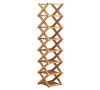 NJIEzhao Porte-Chaussures Pliant Armoire de Rangement Simple en Bambou croisé Multicouche for Chambre à Coucher, entrée de Maison, Petite Armoire(Cross Bar - Three Layers)