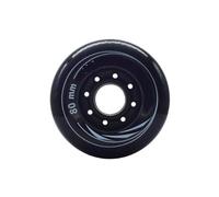 NJIEzhao Roues pour Patins à roulettes 8 pièces/Ensemble 80mm 76mm 72mm 90A Rouleaux Patins à Roues alignées de Slalom Roue for Patinage Adultes(Black 80mm)