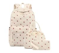 NJIEzhao Sac à Dos d'école for Adolescents, Ensemble de Sacs for Enfants avec boîte Lunch, Trousse Crayons, Sac Voyage for Ordinateur Portable et décontracté Genérico Juego de 3 mochilas(Color 2)