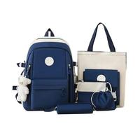 NJIEzhao Sac à Dos en Toile Bloc, Sac de Voyage Grande capacité, Ensemble Cinq pièces for Les collégiens Genérico Juego de 3 mochilas(Color 23)