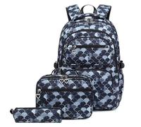 NJIEzhao Sac à Dos for Filles, Ensemble de Sacs d'école for Enfants du Primaire, Jolis résistants l'eau Genérico Juego de 3 mochilas(Color 1)