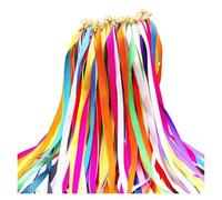 NJIEzhao Serpentin Mariage Baguettes de Ruban de Mariage avec Cloches, 100 pièces, Baguettes de vœux colorées, banderoles de Mariage, décoration de célébration for fête et Vacances
