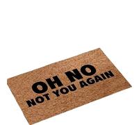NJIEzhao Tapis de Porte en Coco Tapis de Sol d'entrée Paillasson drôle Oh Non Pas toi Encore d'intérieur extérieur Dessus Flanelle Dos