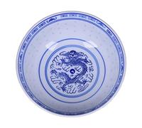 NJIEzhao Vaisselle en céramique Bol à soupe Ramen porcelaine bleue et blanche Bols riz Motif dragon vintage Bol en céramique(4 Inch)