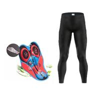 NJIEzhao VTT rembourré Bavoirs Noir Cyclisme Bavoir Pantalon Cyclisme Pantalon Respirant vélo Bavoirs Collants Hommes Pantalon Cycliste Homme(1,4XL)