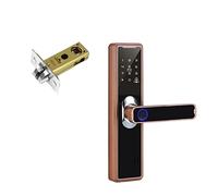 NJJIHUI Serrure électronique for poignée d'empreintes digitales biométriques Tuya Tuya Smart Home Serrure de Porte d'empreintes digitales intérieure à Distance(Bronze-50mm)