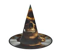njkhbolk Chapeau complet tendance et pliable pour Halloween, motif tête de mort, accessoire de costume