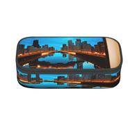 njkhbolk Chicago Trousse à crayons avec impression réfléchissante, grande capacité, portable et légère