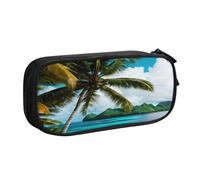 njkhbolk Organiseur de papeterie portable avec impression des îles de Norvège, grande capacité, double couche avec fermeture éclair