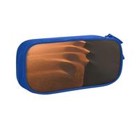 njkhbolk Organiseur de papeterie portable avec impression dunes de sable, grande capacité, double couche avec fermeture éclair