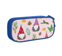 njkhbolk Organiseur de papeterie portable avec imprimé nain mignon, grande capacité, double couche avec fermeture éclair