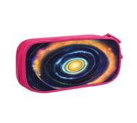 njkhbolk Organiseur de papeterie portable en spirale avec impression d'énergie cosmique, grande capacité, double couche avec fermeture éclair