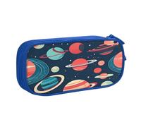 njkhbolk Organiseur portable avec impression planètes spatiales, grande capacité, double couche avec fermeture éclair