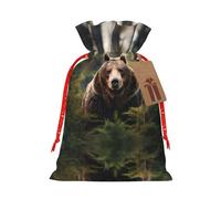 njkhbolk Papier peint ours imprimé sac cadeau, fournitures de fête, il peut également être utilisé pour offrir des cadeaux