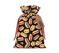 njkhbolk Sac cadeau amusant avec impression Hot Dogs - Peut également être utilisé pour offrir des cadeaux