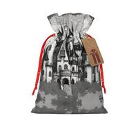 njkhbolk Sac cadeau gothique avec imprimé château de conte de fées - Peut également être utilisé pour offrir des cadeaux