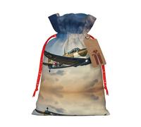 njkhbolk Sac cadeau imprimé avion de la Seconde Guerre mondiale, fournitures de fête, il peut également être utilisé pour offrir des cadeaux