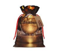 njkhbolk Sac cadeau imprimé boules de Noël, fournitures de fête, il peut également être utilisé pour offrir des cadeaux