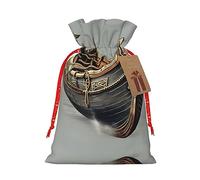 njkhbolk Sac cadeau imprimé vieux bateaux vikings, fournitures de fête, il peut également être utilisé pour offrir des cadeaux