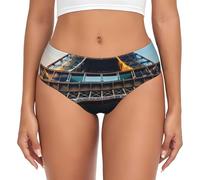 njkhbolk Slip respirant pour femme avec impression photo de la Tour Eiffel de Paris, ceinture confortable sans couture, tous les jours, léger, noir, Medium