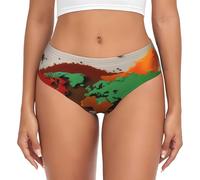 njkhbolk Slip respirant pour femme imprimé carte du monde avec épices, ceinture confortable sans couture, tous les jours, léger, noir, XX-Large