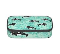 njkhbolk Trousse à crayons avec impression biologique de l'océan Pacifique, grande capacité, portable et légère