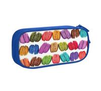 njkhbolk Trousse à crayons portable à double couche avec fermeture éclair pour macarons, biscuits, pâtisseries