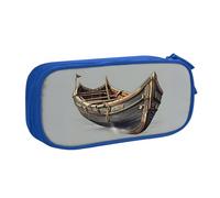 njkhbolk Trousse à crayons portable avec imprimé vieux bateaux vikings, grande capacité double couche avec fermeture éclair