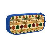 njkhbolk Trousse à crayons portable de style bohème traditionnel africain, grande capacité, double couche avec fermeture éclair