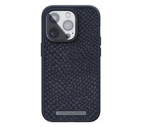 Njorð byELEMENTS - Coque de protection pour téléphone portable - Vindur - compatibilité avec MagSafe - plastique, cuir de saumon - gris foncé - pour