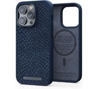 NJORD Coque MAGSAFE Cuir DE Saumon IPHONE 14 Pro Bleu