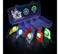 Njord Kalastus Double Spoon - Lot de 5 cuillères à truite actives UV et phosphorescentes (3,5 g) - 5 cm - Twister Spinner - Pour truite, pêche, truite