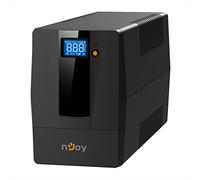 Njoy Horus Plus 800 VA Groupe de continuité Line Interactive Ups 480 W Écran LCD Tactile Avr 2 Sorties Schuko 1 Rj45 / Rj11 in/Out USB 1 Batterie 12 V 9 Ah