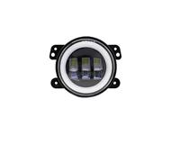 Njprmbq Antibrouillard Pour Jeep Pour Wrangler Pour JK TJ LJ Pour Dodge Pour Chrysler 60W 4 Pouces LED Feux Brouillard Avec Anneau Halo Blanc DRL Clignotant Ambre Lampe(1pcs a)