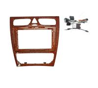 Njprmbq Cadre Radio Montage Kit Cadre D'autoradio 9 Pouces Panneau Tableau GPS Fascias pour Benz C-klasse W203 CLK-klasse W209 G-klasse W463 pour Vito Viano W639 98-06(Wooden an Cord)