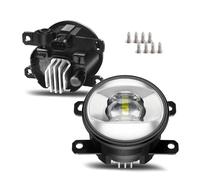 Njprmbq Phares Avant 2 X Ensemble Antibrouillard 30W Pour Jeep Pour Renegade Pour Cherokee Pour Boussole Voiture Pare-chocs Avant LED Antibrouillard Feux Diurnes H11 12V(Dual Color)