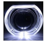 Njprmbq Phares Avant Phare De Voiture De Lentille De Projecteur LED Bi De 5500K 22040Lux LHD Pour La Mise À Niveau Phare Avec Trois Réflecteurs(With Angel EyesC)