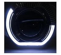 Njprmbq Phares Avant Phare De Voiture De Lentille De Projecteur LED Bi De 5500K 22040Lux LHD Pour La Mise À Niveau Phare Avec Trois Réflecteurs(With Angel EyesD)